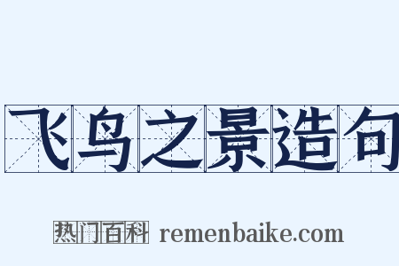 飞鸟之景造句是什么意思的图片